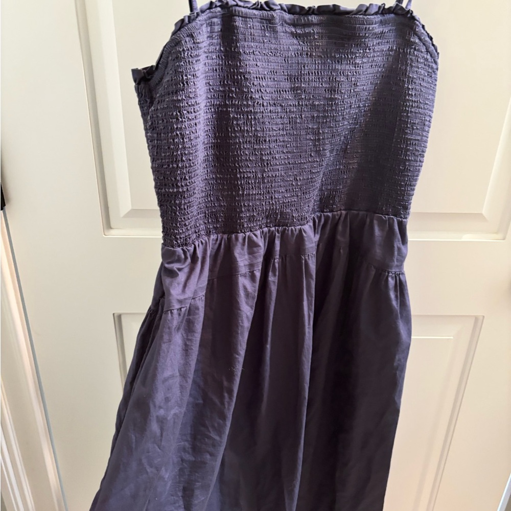 Old Navy Bodice Midi Sundress Navy Blue Size M